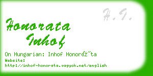 honorata inhof business card